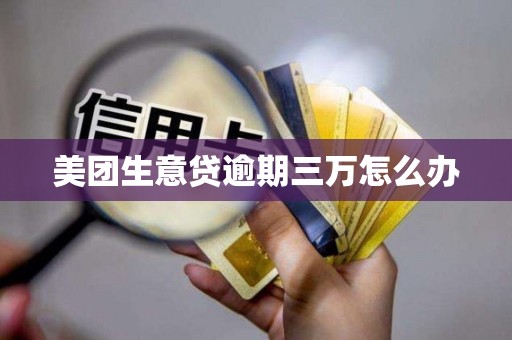 美团生意贷逾期三万怎么办