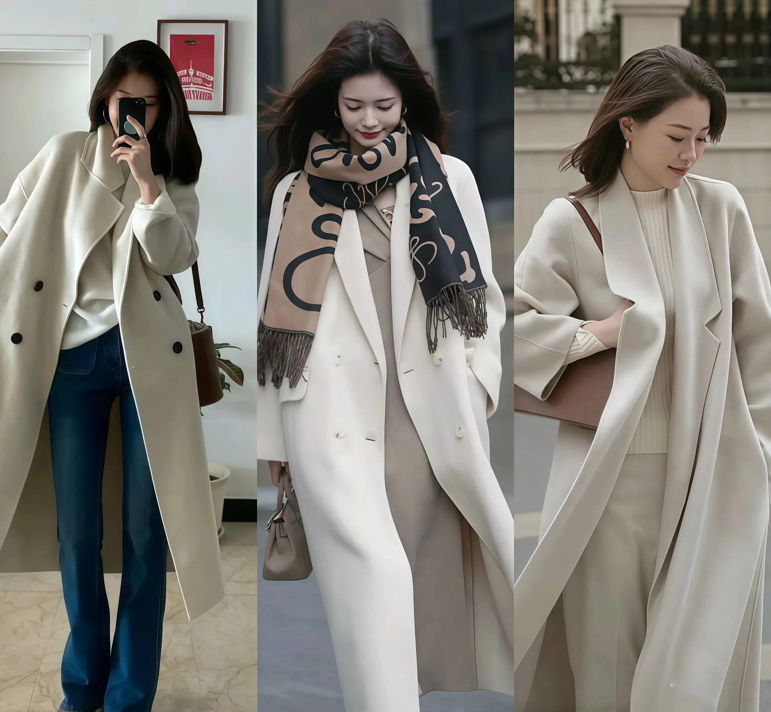 冬天,就得多穿“白色大衣”!搭对了洋气减龄又高级,看这篇足够