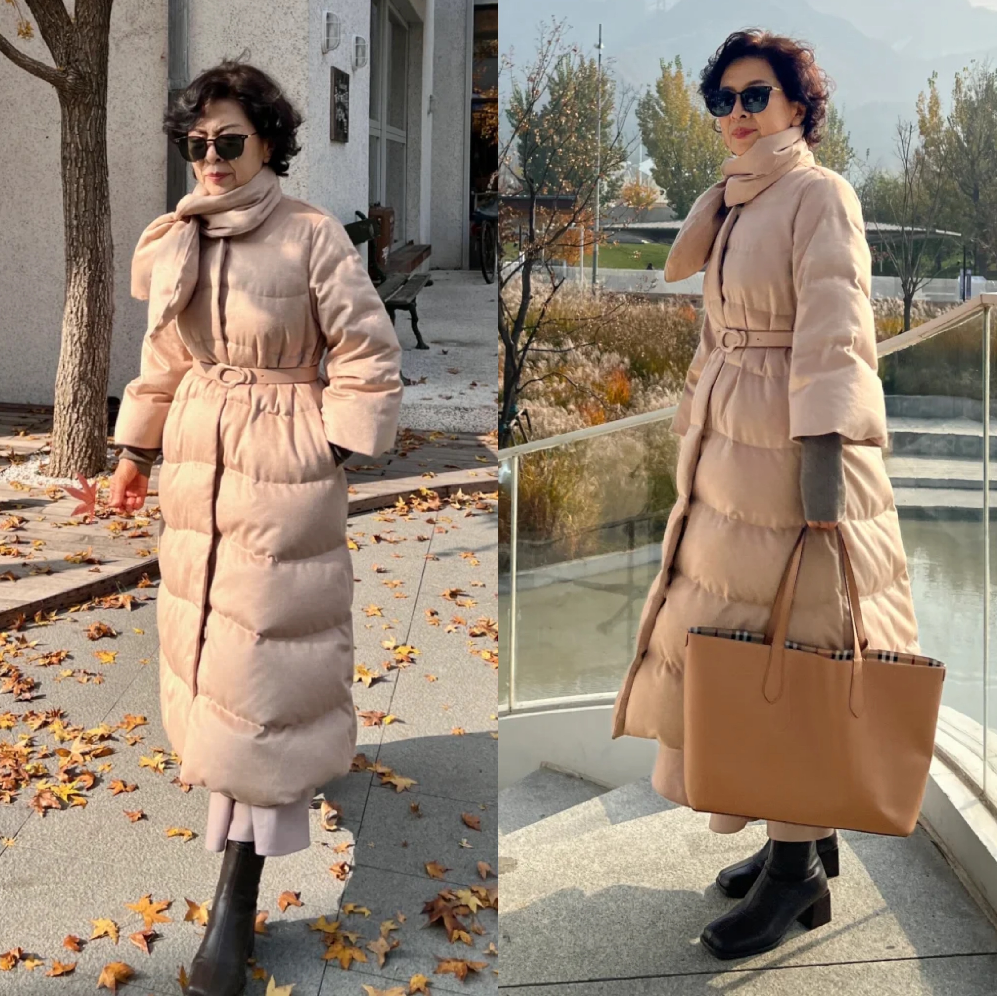 羽绒服≠臃肿!40+女性冬季显瘦穿搭公式,温度风度全拿捏