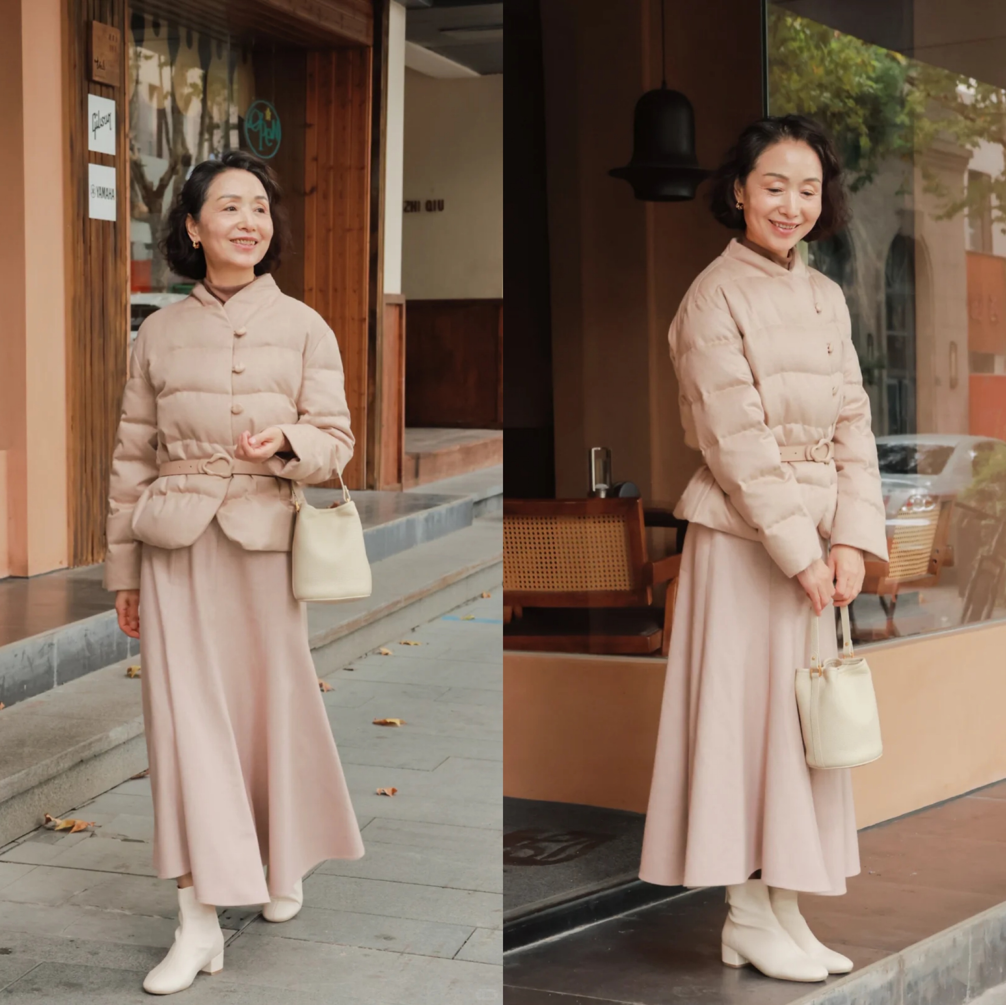 羽绒服≠臃肿!40+女性冬季显瘦穿搭公式,温度风度全拿捏