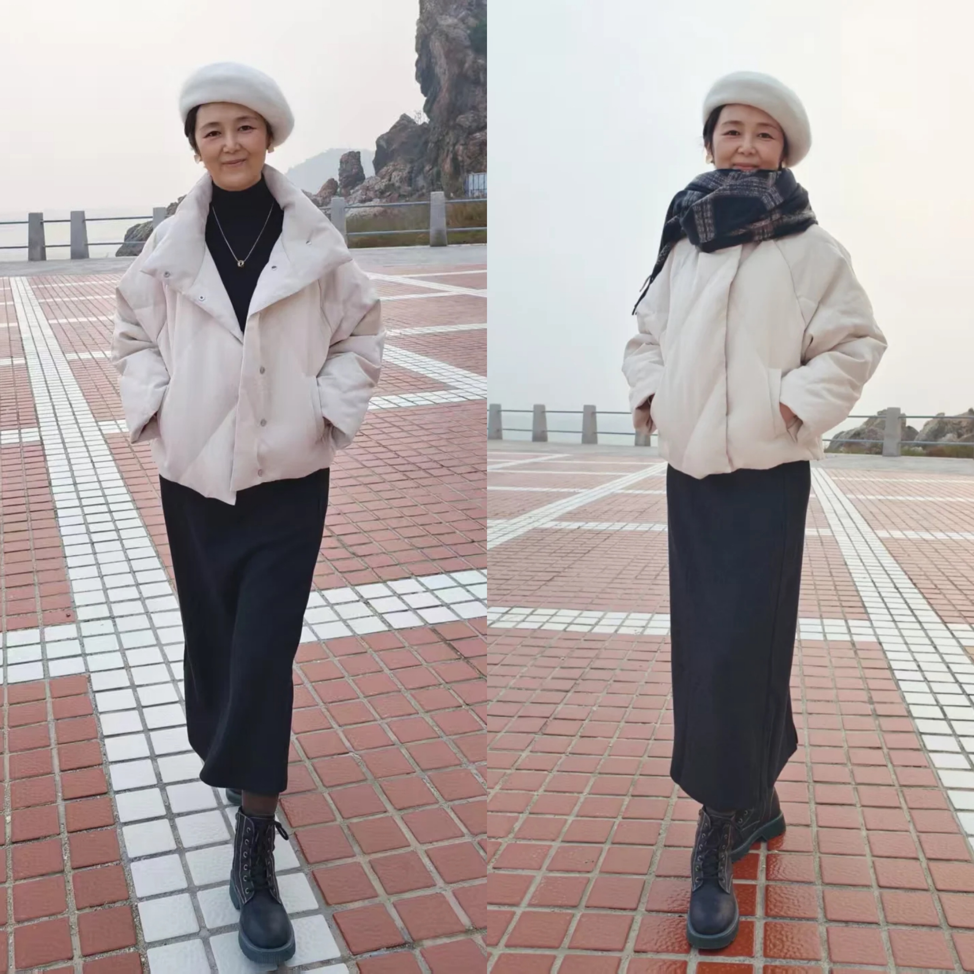 羽绒服≠臃肿!40+女性冬季显瘦穿搭公式,温度风度全拿捏