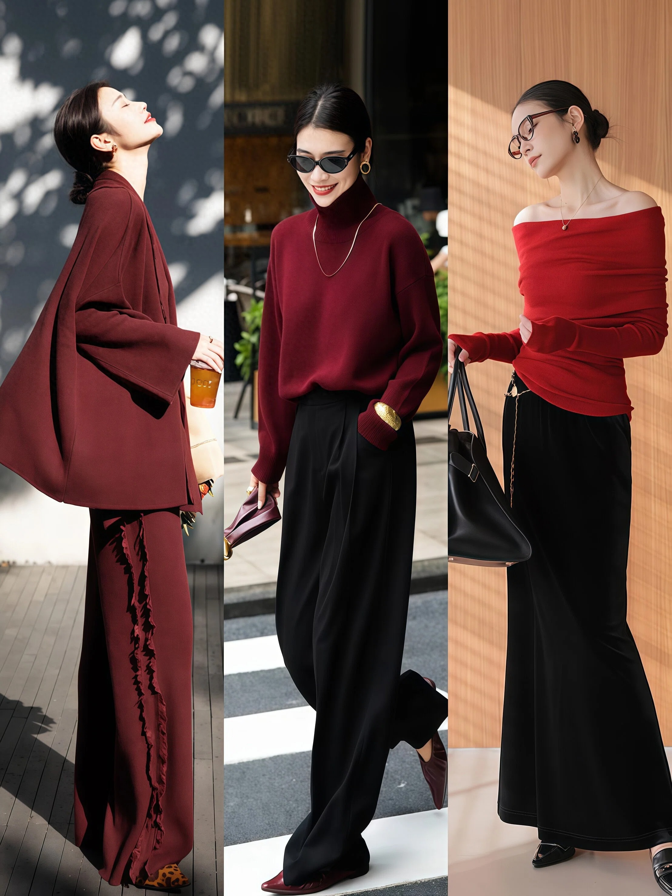 如果要选一件毛衣作为“新年战袍”,那就选这个颜色,洋气又显白