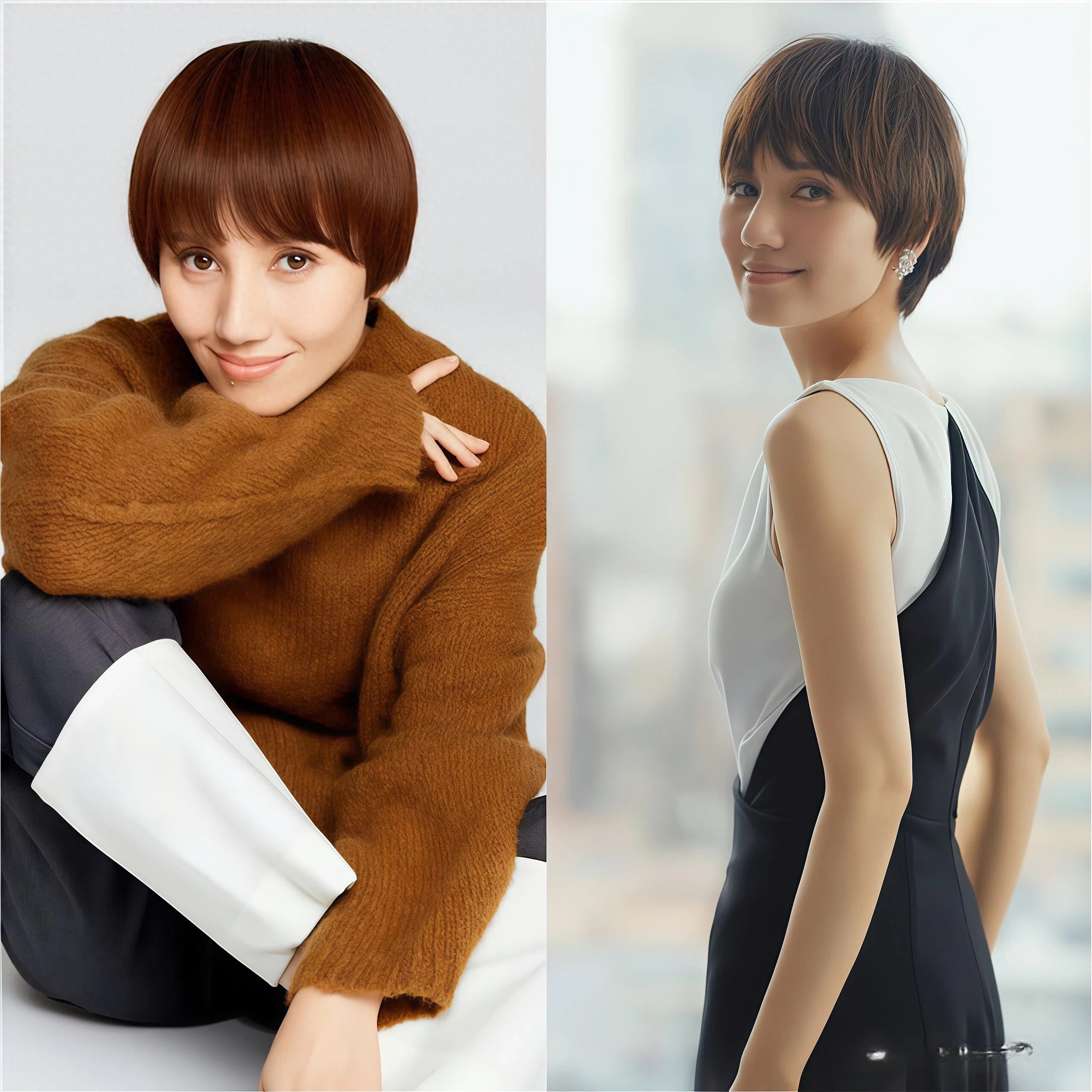 为什么袁泉一直都是留短发、穿简衣?看完她的冬日造型,我明白了