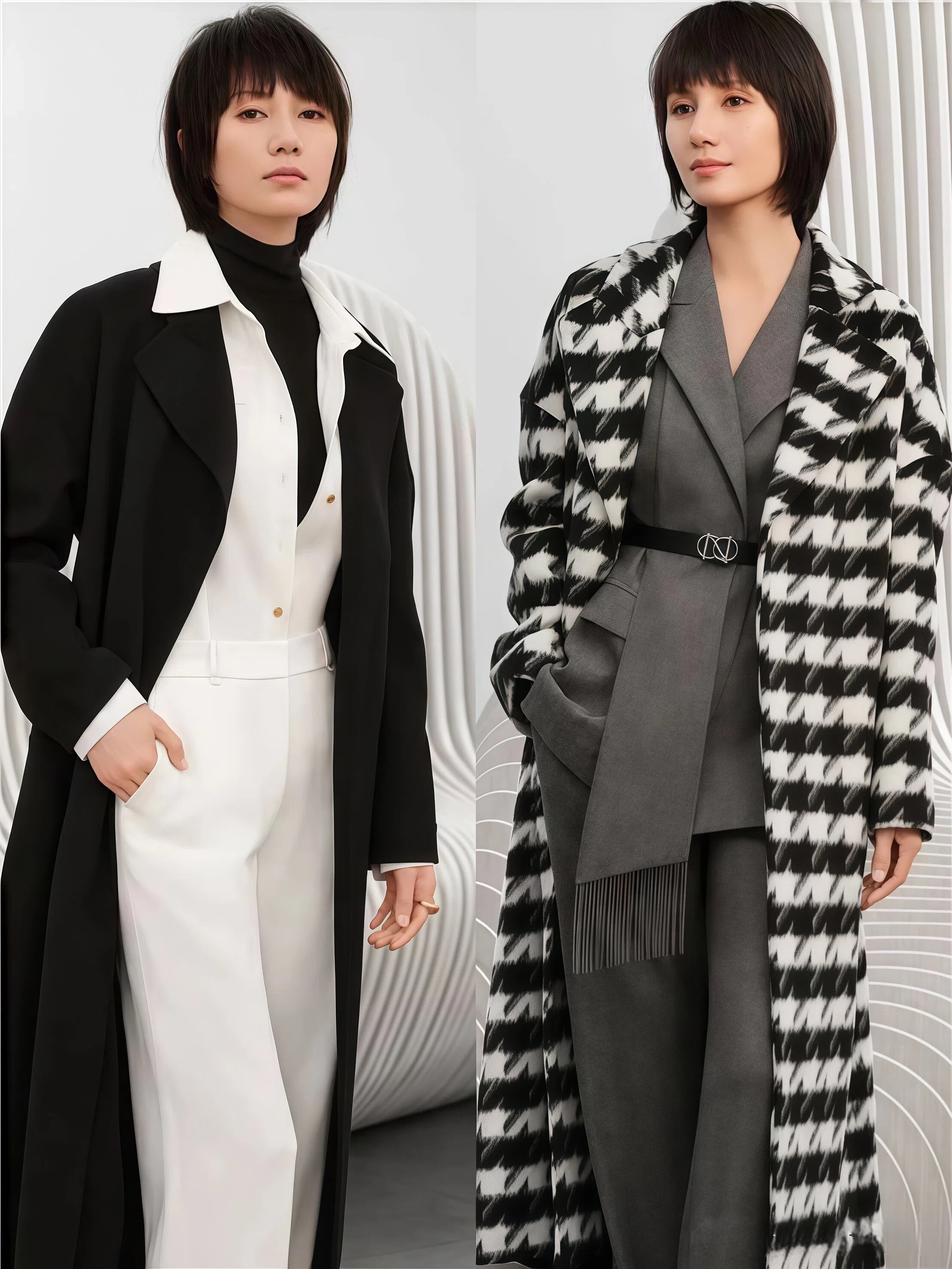 为什么袁泉一直都是留短发、穿简衣?看完她的冬日造型,我明白了