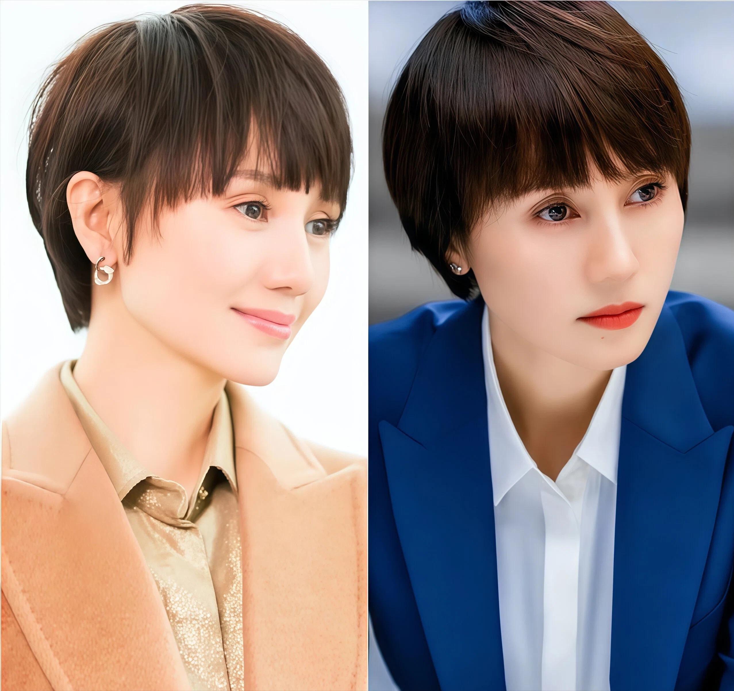 为什么袁泉一直都是留短发、穿简衣?看完她的冬日造型,我明白了