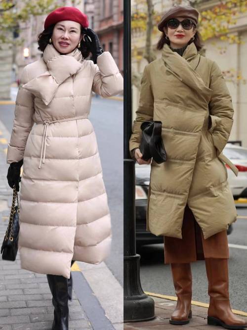 中年女人,冬天这么穿羽绒服、大衣,优雅都藏在这3个细节里