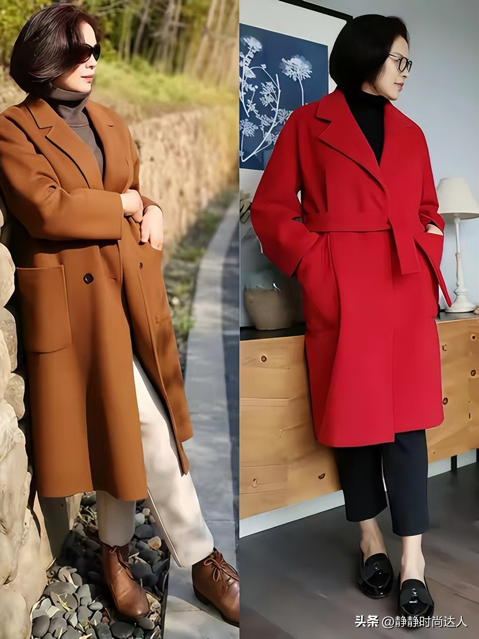 中年女人,冬天这么穿羽绒服、大衣,优雅都藏在这3个细节里