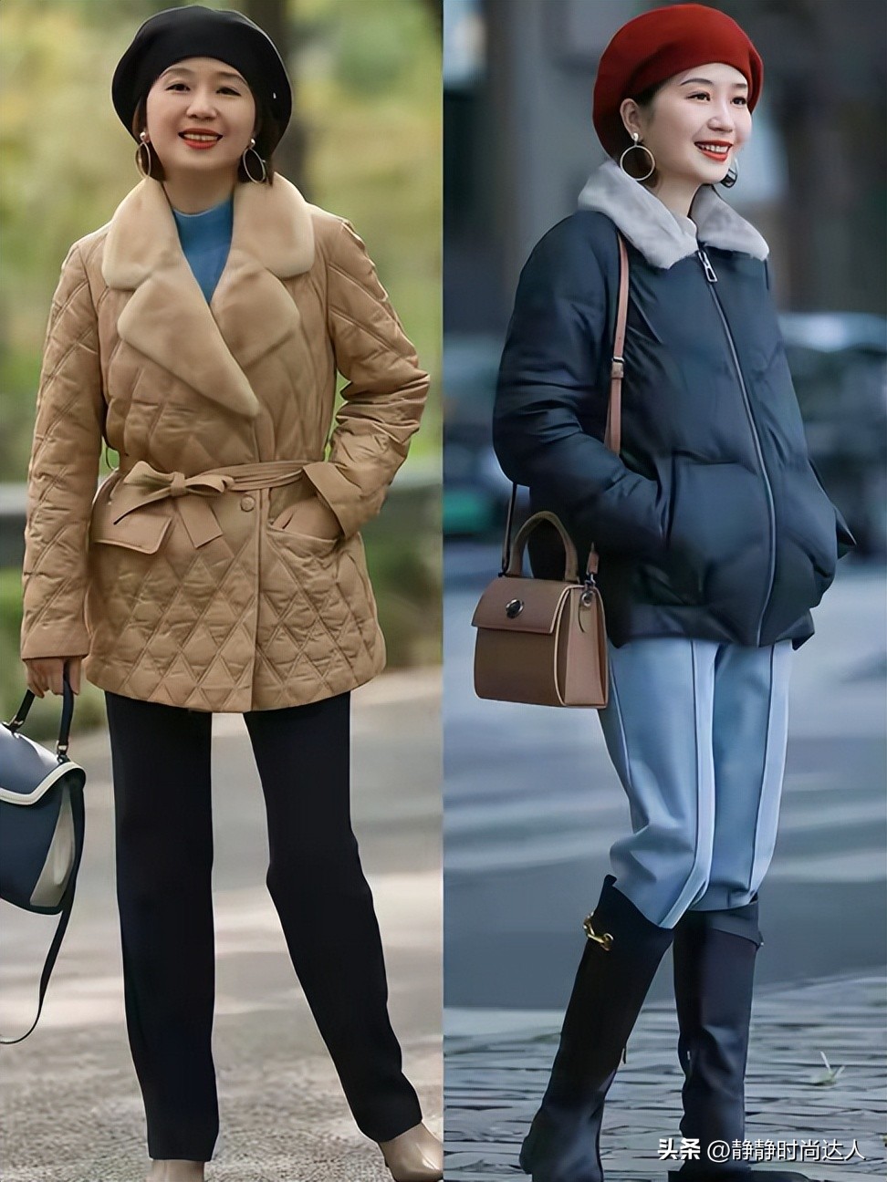 中年女人,冬天这么穿羽绒服、大衣,优雅都藏在这3个细节里