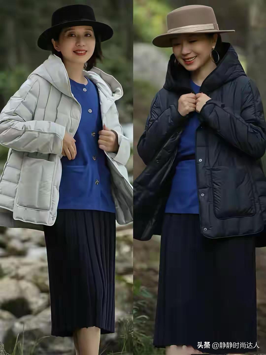 中年女人,冬天这么穿羽绒服、大衣,优雅都藏在这3个细节里